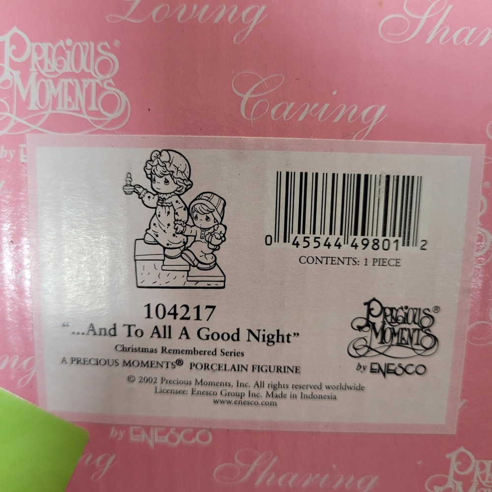 Precious Moments And To All A Good Night Christmas Figurine 104217 Enesco 2002